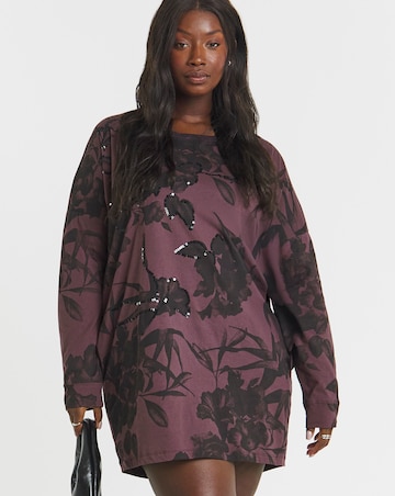 Religion Mini T-Shirt Sequin Dress