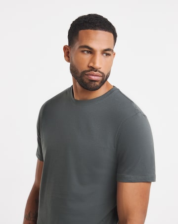 Pure Cotton Crew Neck T-Shirt Long - Green