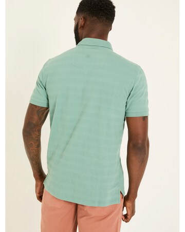 Fatface Jacquard Stripe Polo - Dusky Green