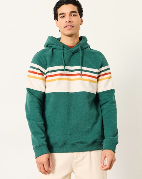 FatFace Brooke Overhead Stripe Sweatshirt - Jade