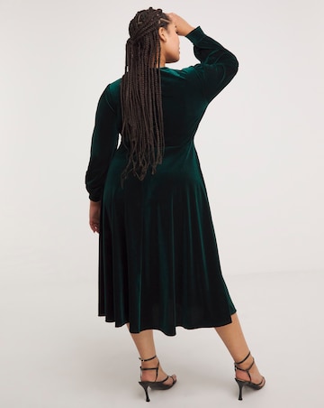 Joe Browns Green Etta Velour Dress