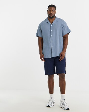 Jack & Jones Luke Crinkle Resort Shirt - Blue