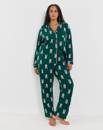 Wicked Button Through Cotton Pyjama Set
