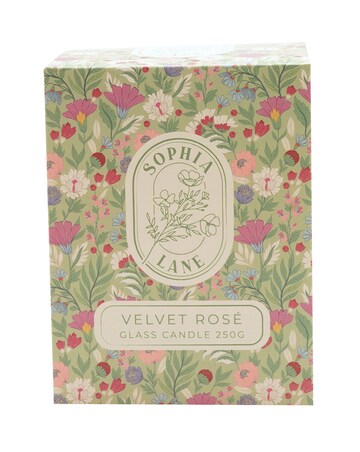 Sophia Lane Velvet Rose Floral Candle - 250g