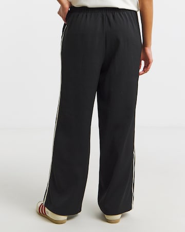 Black Side Stripe Wide Leg Trousers