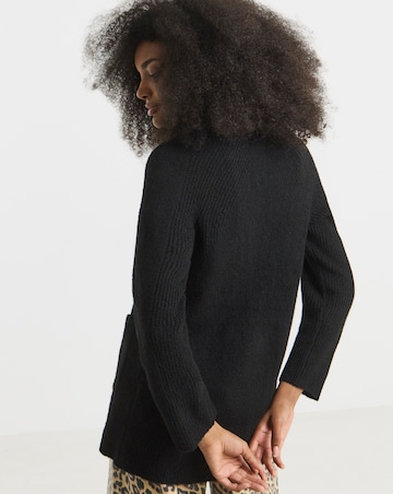 Cosy Yarn Black Boyfriend Cardigan