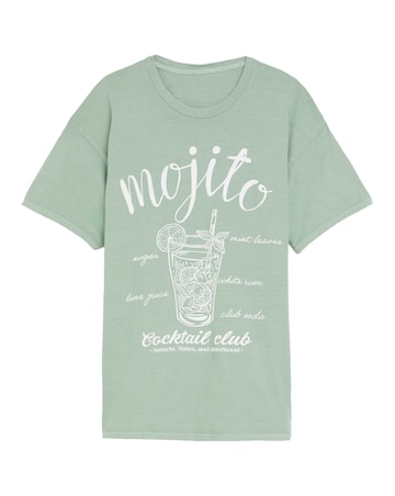 Simply Be Pale Green Mojito Slogan T-Shirt