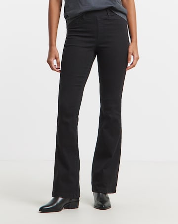 Erin Black Pull On Bootcut Jeggings