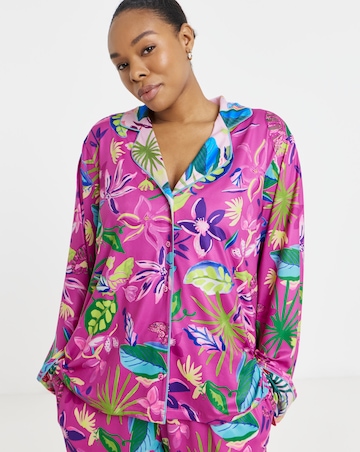 Figleaves Floral Revere Pyjama Set In A Bag