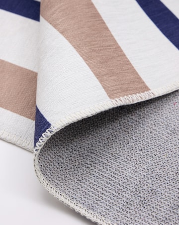 Coastal Stripe Washable Easy-Care Rug