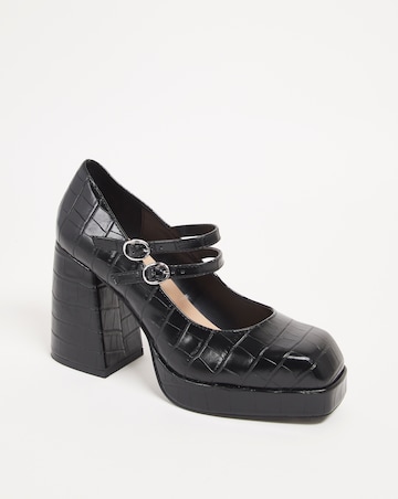 Romana Platform Closed Toe Heeled Shoe Ex Wide Fit