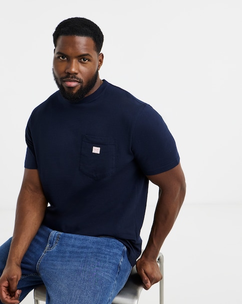 JACK & JONES Premium Caleb Patch T-Shirt - Navy