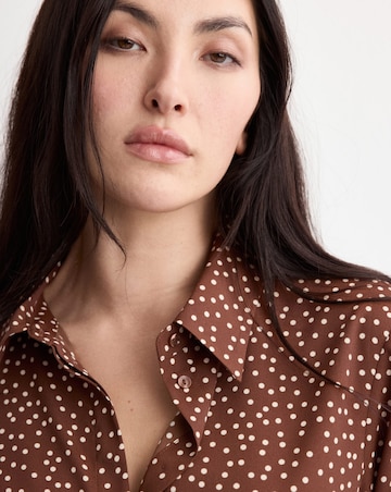Mango Spot Print Blouse