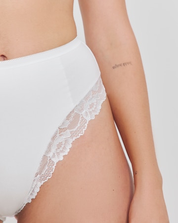MAGISCULPT Medium Control (3 Pack) High Leg Knickers Black/White /Almond