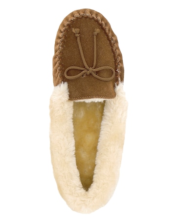 Fiora Suede Moccasin Slippers - Extra Wide Fit (EEE)
