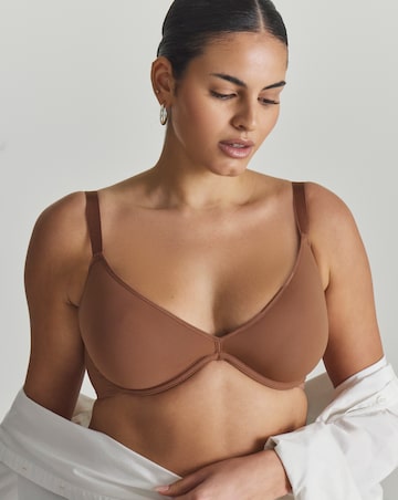 Dorina Noa Lightly Padded Plunge Wired Microfibre Bra Pink