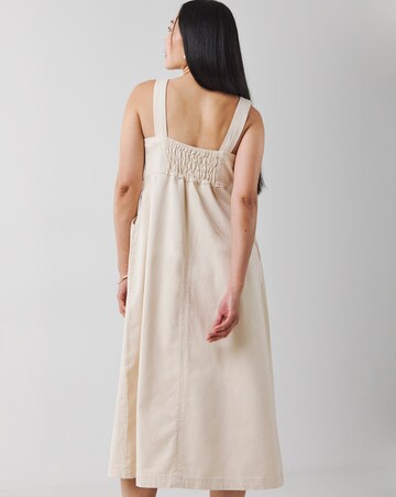 Ecru Apron Midi Dress
