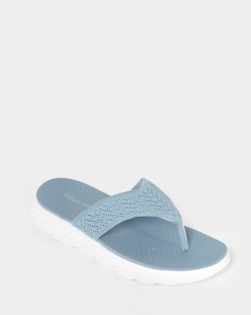 Cushion Walk Blue Woven Toe-Post Sandals - Extra Wide Fit (EEE)