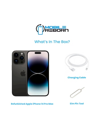 Refurbished Apple iPhone 14 Pro Max 256GB - Space Black (Pristine Condition)