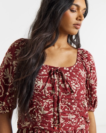 Crinkle Midi Dress