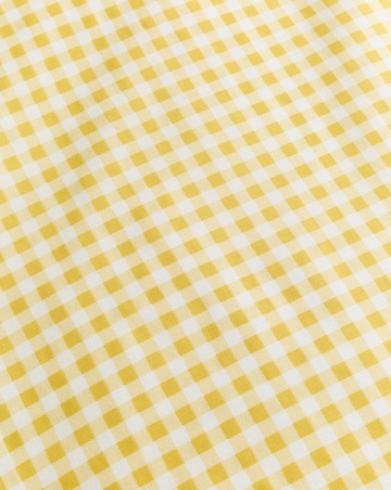 Gingham Cotton Blend Reversible Duvet Cover Set