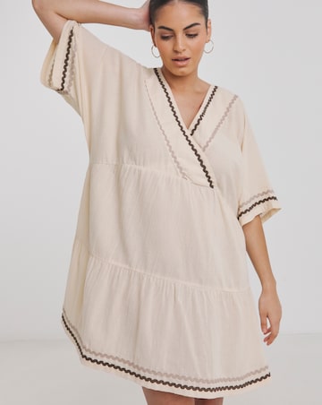 Beach to Beach Cotton Ric Rac Mini Beach Dress