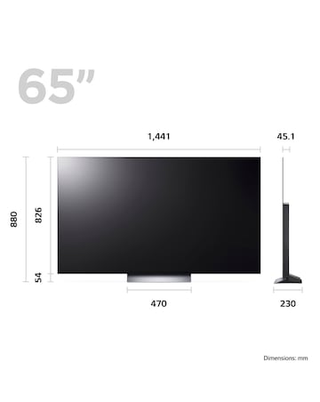 LG OLED65C36LC 65in OLED Advanced Smart 4K UHD HDR Freeview TV