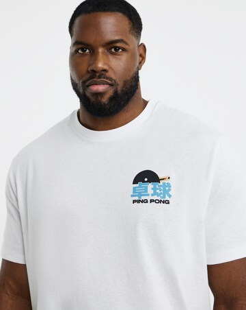 Jack & Jones Ping Pong Back Graphic T-Shirt - White