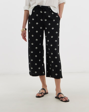 Linen Mix Wide Leg Culotte