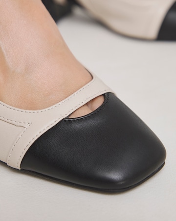 Manila Block Heel Slingback Shoes - Wide Fit (E)