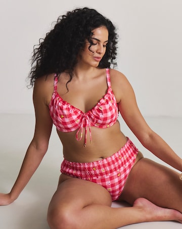 Simply Be Gingham Underwired Bikini Top