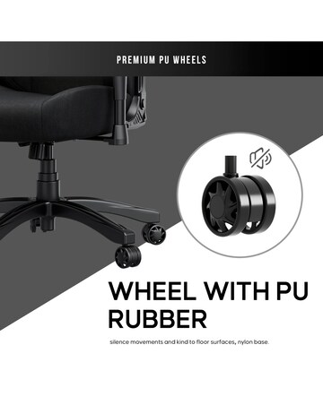 andaseaT Luna Premium Large Gaming Chair - Black Fabric