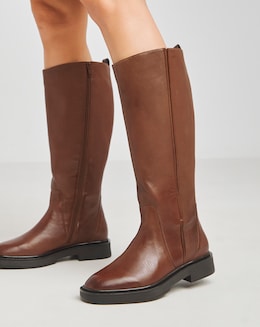 Andy Leather Stretch Knee High Boots - Extra Wide Fit (EEE) & Super Curvy Calf