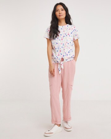 Julipa Pure Cotton Tie Hem T-Shirt