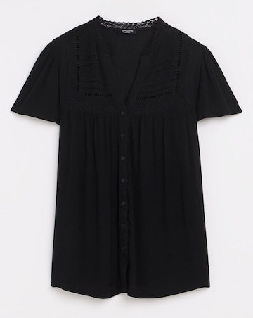 Crinkle Ladder Insert Blouse