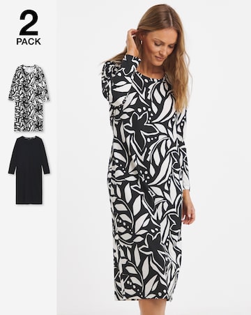 JD Williams (2 Pack) Value Long Sleeve Nighties