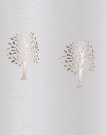 Birch Tree Foil Print Voile
