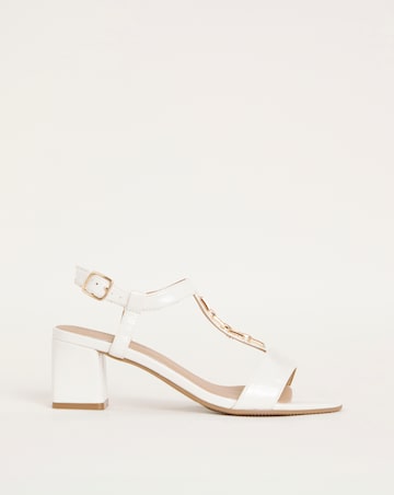 Cushion Walk T Bar Block Heeled Sandals EEE Fit