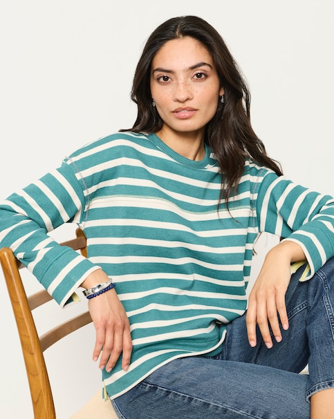 FatFace Airlie Breton Stipe Crew Sweat