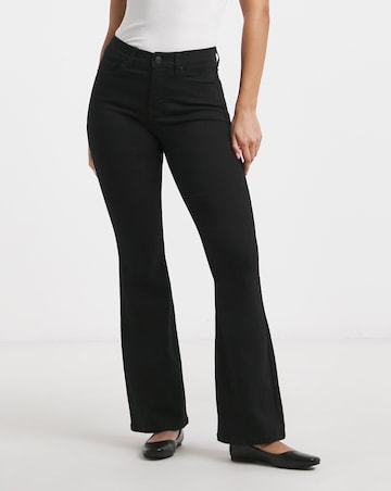 Black 24/7 Stretch Flared Jeans