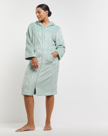 Pretty Secrets Zip Through Fleece Dressing Gown