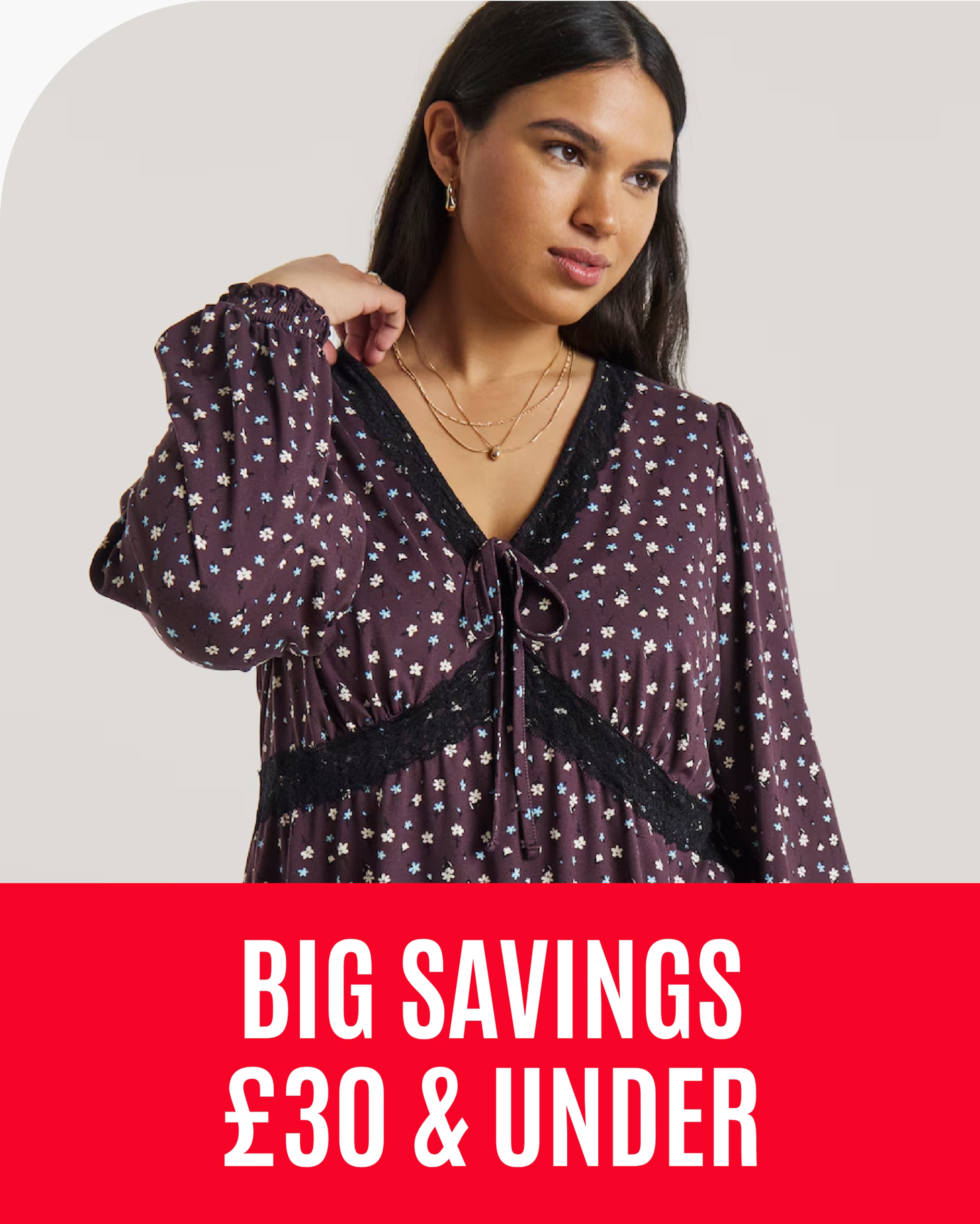 Up to 40% off home & tech, living room image showing a sofa, coffee table and accent chair