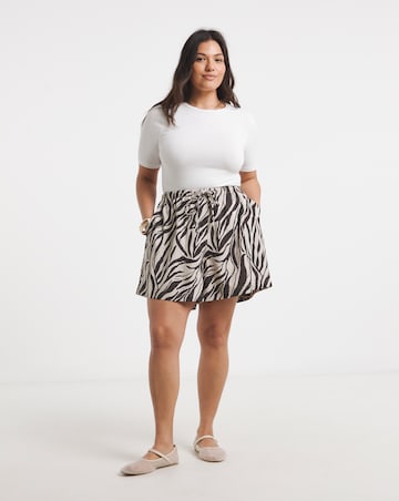 Simply Be Zebra Print Linen Short