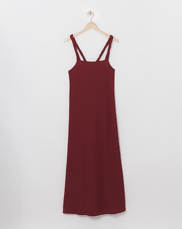 Simply Be Rust Textured Jersey Trapeze Maxi Dress