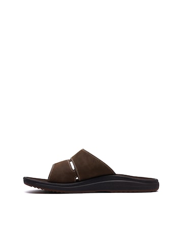 Clarks Brinkley Slide Sandals - Dark Brown