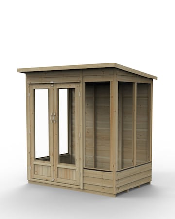Forest 4LIFE Pent Summerhouse 6x4 - Double Door - 5 Window (Home Delivery)