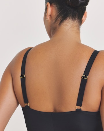 Figleaves Smoothing Shaping Wear Your Own Bra Thigh & Body Slimmer Black