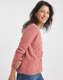 Rose 3D Floral Cardigan
