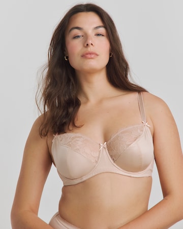 Pretty Secrets Ivy Lace Balcony Wired Basic Bra (B-F) Almond