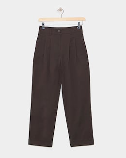 Anthology Chocolate Stretch Cotton Tapered Trouser